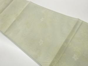 紗 金通し流水に秋草模様織出し袋帯
